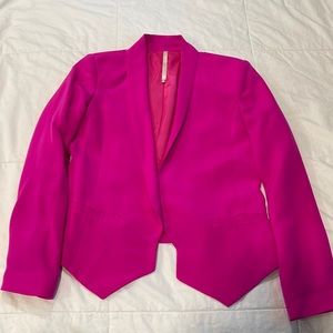 Bright pink silk blazer